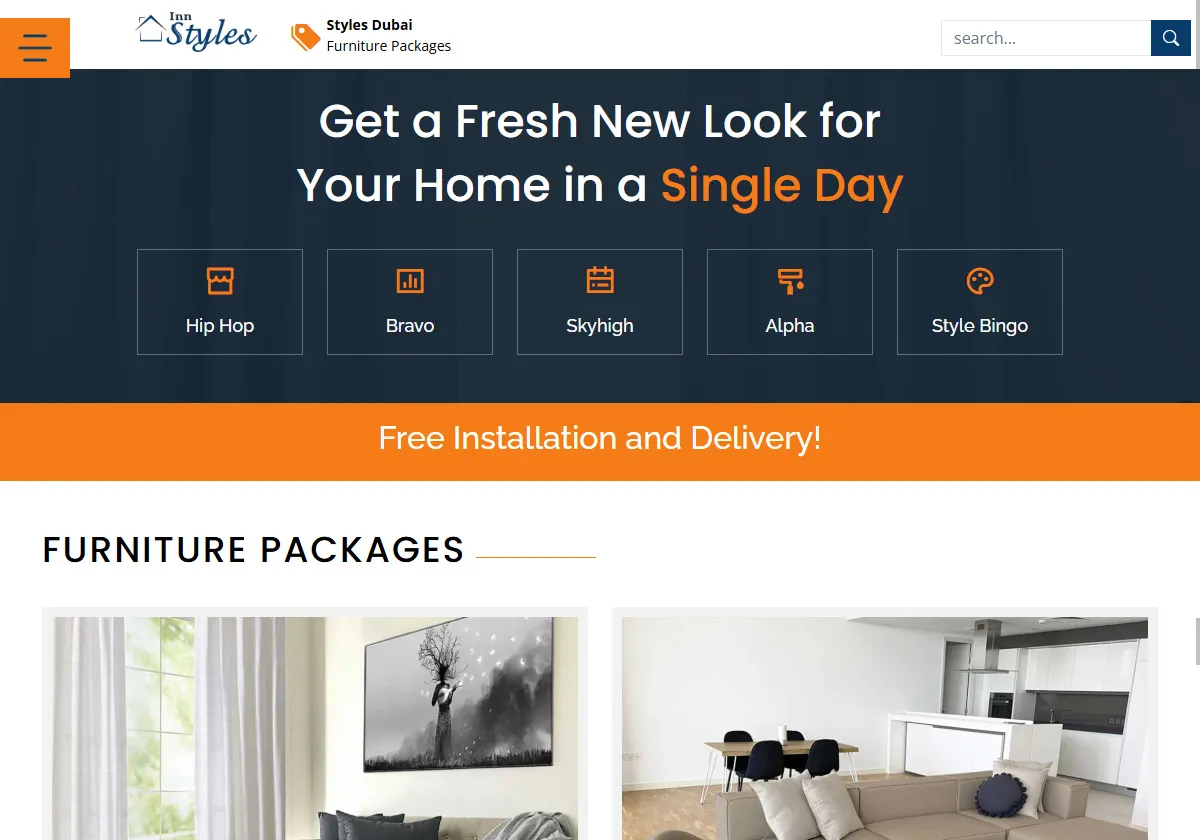 Styles Dubai website project